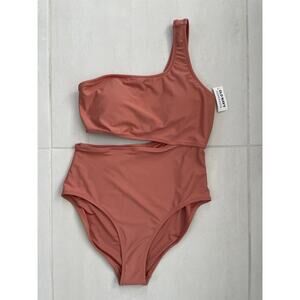 Old Navy Swim One Piece Swimsuit One Shoulder Cut Out Beach Summer